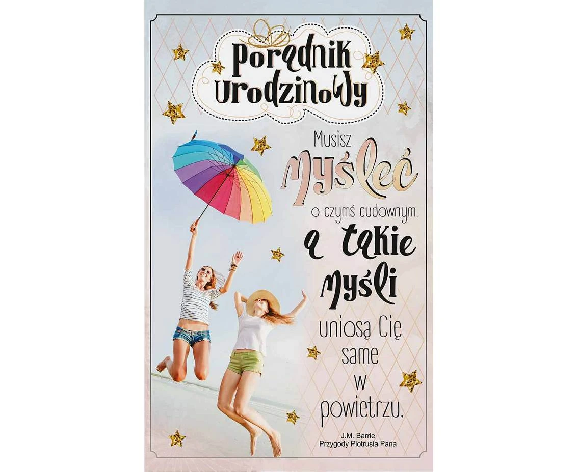 Birthday Card, Friends, colorful umbrella, 13x20,5 cm